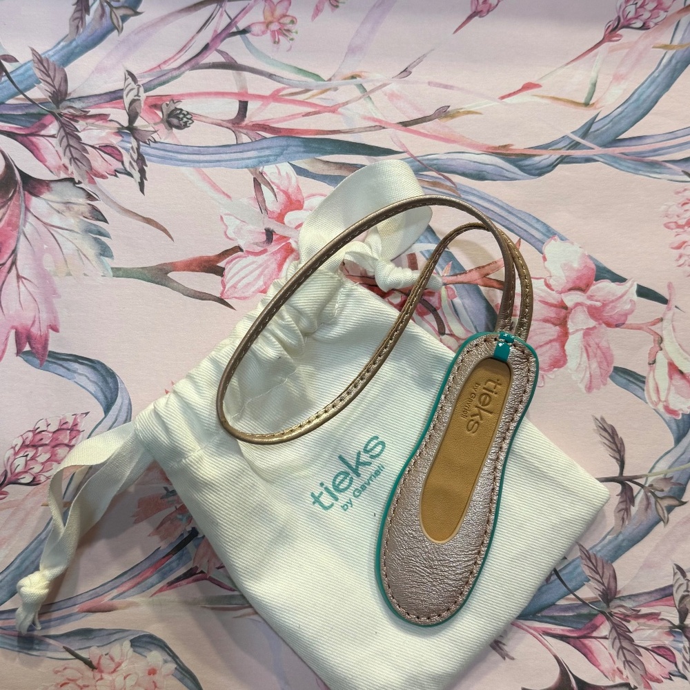 Tieks by Gavrieli NIB Flower Box Topper in Metallic Rose Gold